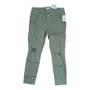 westbound woman - Olive Green - High Rise Skinny Jean - Size 14S - New with Tags
